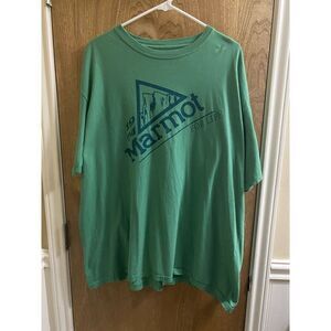 MARMOT FOR LIFE 1974 T-SHIRT MENS LIGHT KELLY GREEN XXL ORGANIC COTTON SOFT